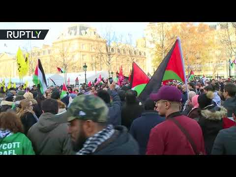 شاهد تظاهرات في فرنسا رفضا لزيارة نتنياهو إلى فرنسا