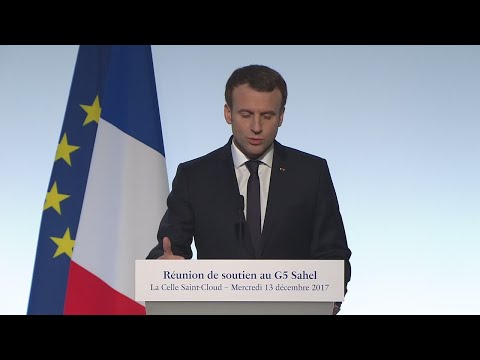 شاهد  ماكرون يعلن عن المنح التي تلقتها مجموعة دول الساحل لمكافحة التطرّف