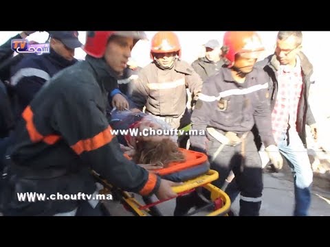 شاهد كيف جبدو السيدة التي طاح عليها السور