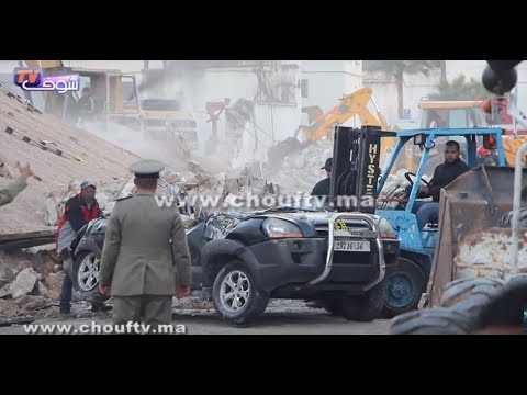 شاهد انهيار سور شركة في الدار البيضاء