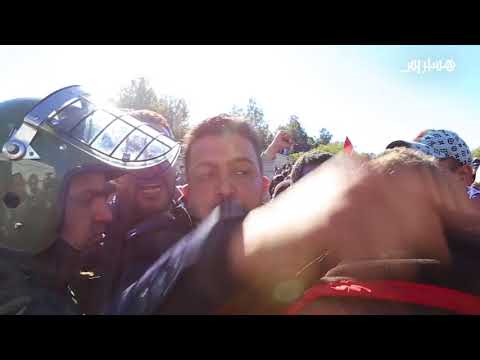 شاهد  مدينة جرادة يرفضون دفن شهيدي الفحم