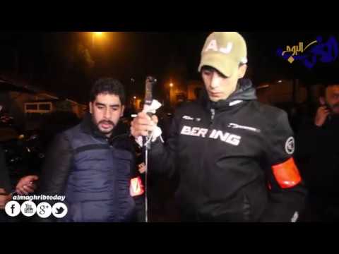 شاهد سقوط مجرم الساموراي أمام قنصلية روسيا في الدار البيضاء