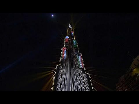 بالفيديو تجاهل إظهار علم قطر على برج خليفة في احتفالات رأس السنة