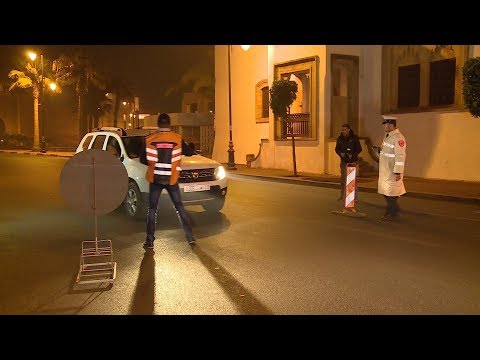 شاهد تواجد أمني مكثف ليلة رأس السنة في الرباط