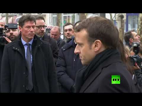 شاهد ماكرون يُشارك في مراسم إحياء ذكرى شارلي إيبدو