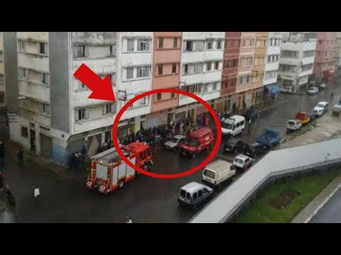 شاهد شاب يلقي نفسه من الطابق الخامس  في الدار البيضاء 