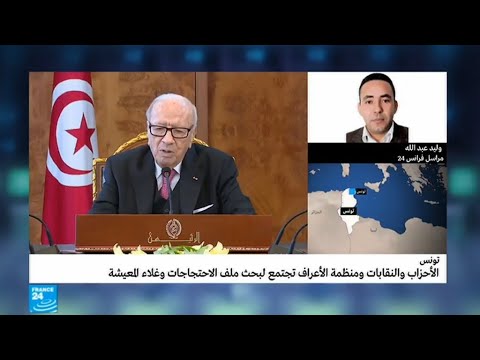 شاهد الرئيس التونسي يبحث سبل الخروج من الأزمة في البلاد