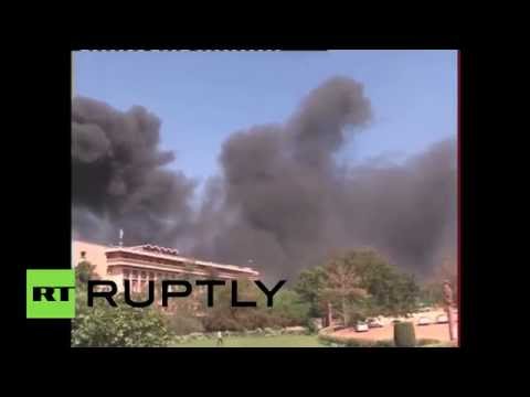 حريق هائل في مجمع البرلمان في نيودلهي