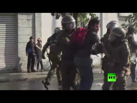 بالفيديو اشتباكات في تشيلي بعد وصول بابا الفاتيكان إلى البلاد