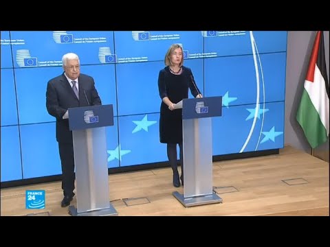 شاهد مؤتمر صحافي للرئيس عباس مع وزيرة خارجية الاتحاد الأوروبي