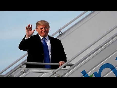 شاهد الرئيس ترامب يصل إلى دافوس