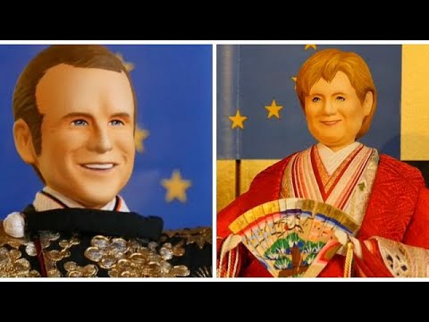 شاهد شركة يابانية تنتج دمى مصغرة لماكرون وميركل