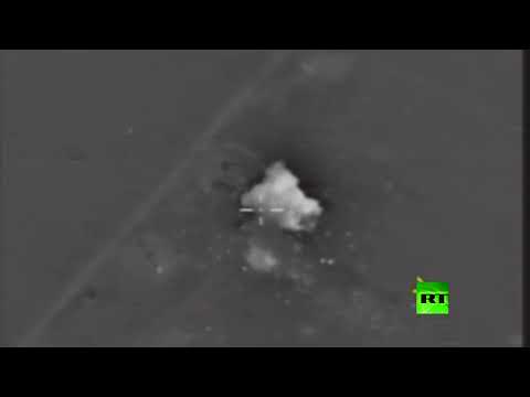 شاهد قصف روسي على منطقة إسقاط المقاتلة الروسية في ريف إدلب