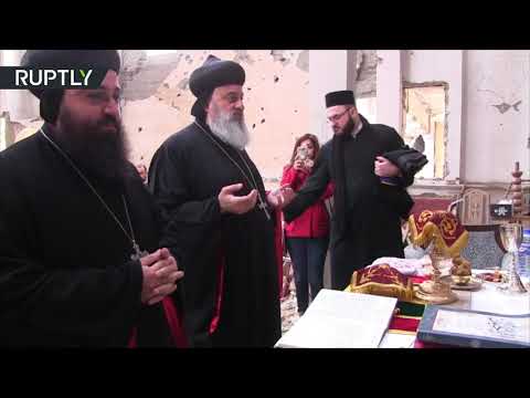 شاهد أول قداس في كنيسة العذراء بعد تحرير دير الزور