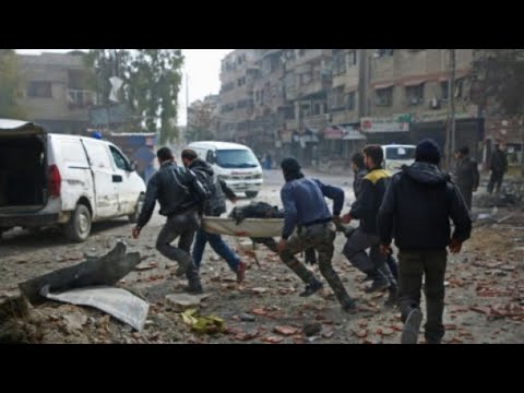 شاهد غارات كثيفة للنظام السوري على الغوطة الشرقية تودي بحياة عشرات القتلى