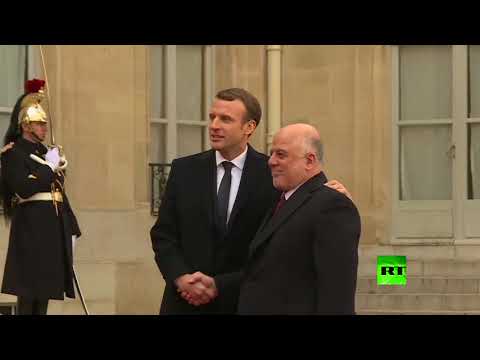 ماكرون يستقبل العبادي في باريس