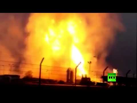 لحظة وقوع انفجار في أكبر موزع للغاز في النمسا