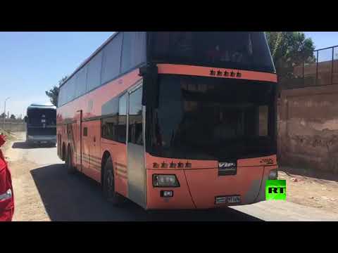 شاهد فيديو حصري يُوثّق مغادرة المسلحين لدوما