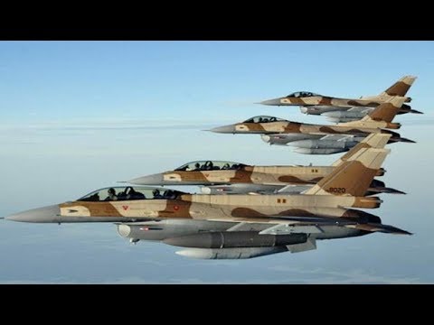 شاهدالطائرات المغربية تحلق بالقرب من الحزام الأمني