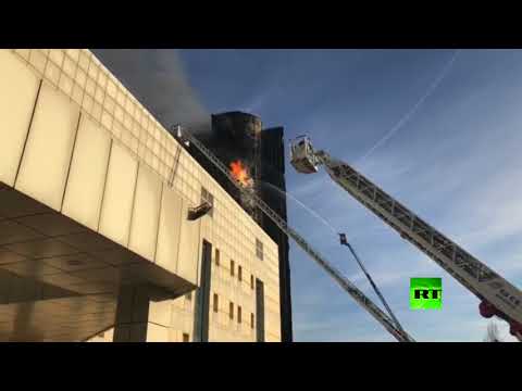 شاهد اللقطات الأولى لحريق هائل في مستشفى تقسيم باسطنبول