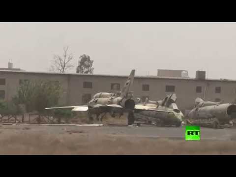 فيديو التحالف العربي يقصف مدرج مطار صنعاء