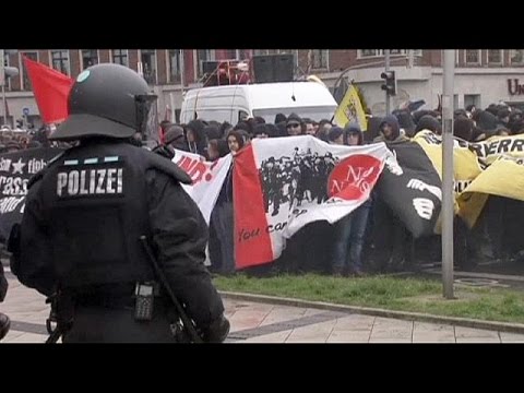 شاهد مظاهرة لليسار الألماني في دورتموند