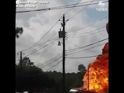 انفجار هائل لحاوية بترول في ولاية ألاباما