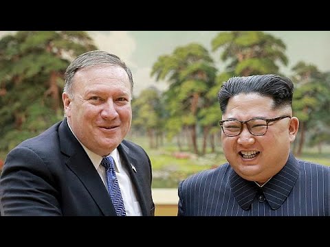 شاهد كيم يستقبل بومبيو بالابتسامات