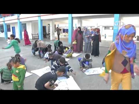 شاهد بالفيديو رابطة النازحين تنظم فعالية للأطفال في غزة