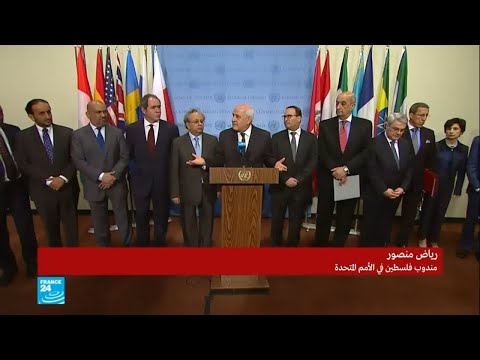 شاهد مندوب فلسطين في الأمم المتحدة يعرب عن تقديره للتضامن العربي مع بلاده
