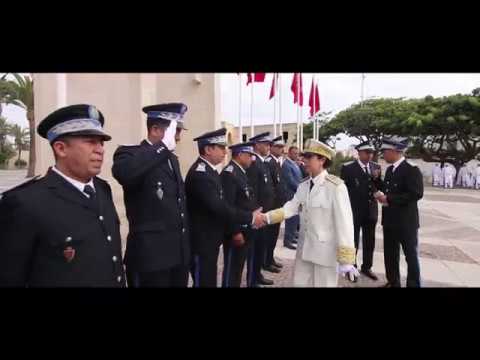 شاهد مراسيم تحية العلم الوطني في عمالة مقاطعة الحي الحسني