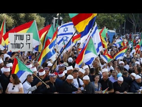 شاهد الدروز يتظاهرون وسط تل أبيب