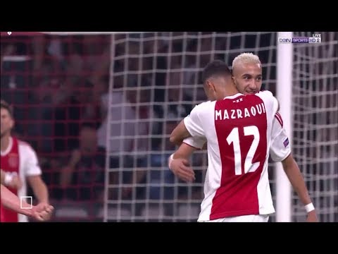 شاهد  الهدف الذي سجله الدولي المغربي حكيم زياش في مرمى دينامو كييف