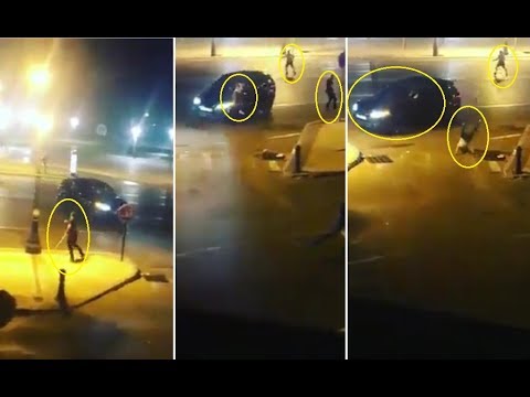 شاهد مواجهات عنيفة ودهس لأشخاص بكورنيش طنجة