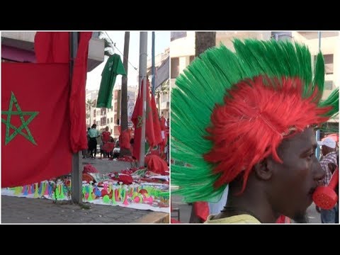 شاهد أجواء حماسية تسبق مباراة المغرب وجزر القمر