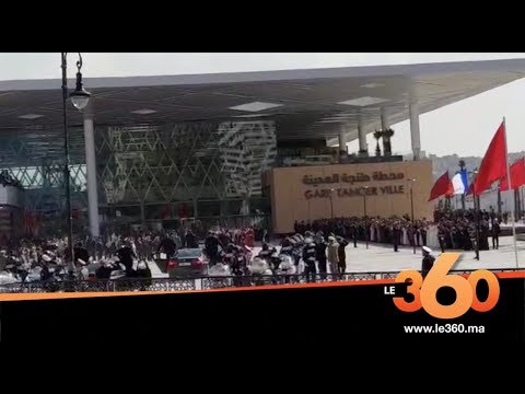 شاهد انطلاق  البراق من طنجة بحضور الملك محمد السادس وماكرون