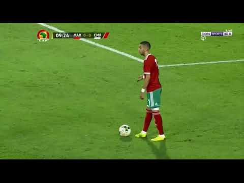 ملخص الشوط الأول من مباراة المغرب والكاميرون