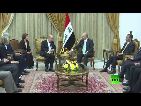 رئيس العراق يلتقي وزير الخارجية الفرنسي في بغداد