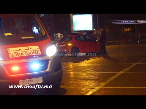 شاهدحادثة سير خطيرة في أحد شوارع مدينة الدار البيضاء