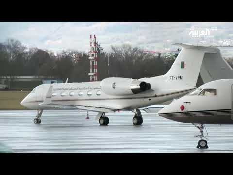 شاهد  صور مغادرة طائرة الرئيس بوتفليقة لجنيف