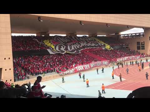 شاهد تيفو جمهور الوداد في مباراة الديربي أمام الرجاء