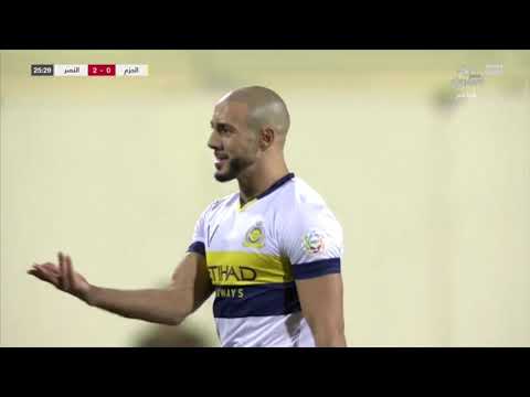 شاهد الهدف الثاني خلال لقاء النصر والحزم بقدم حمد الله