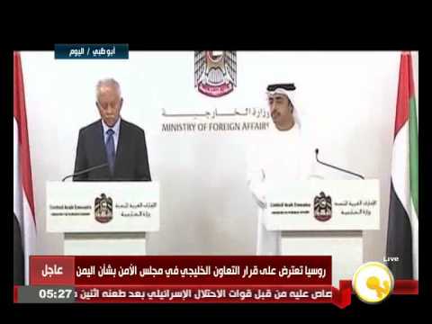 شاهد وزيرا الخارجية الإماراتي واليمني يناقشان ضربات عاصفة الحزم