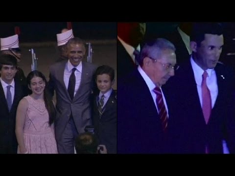 شاهد أوباما وكاسترو في بنما