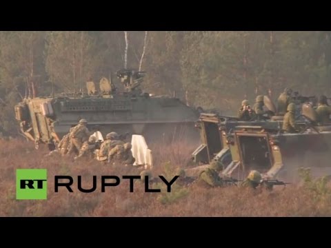 بالفيديو تدريبات بمشاركة قوات الناتو في ليتوانيا