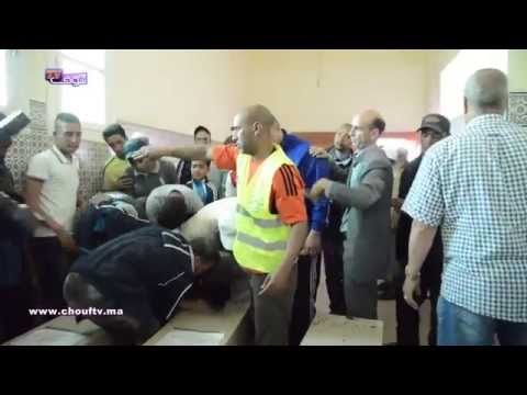 شاهد لحظة دفن سائق شاحنة فاجعة طانطان