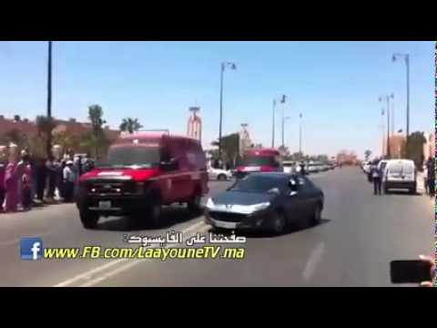 شاهد لحظة وصول نُعوش ضحايا حادثة فاجعة طانطان للصلاة عليها