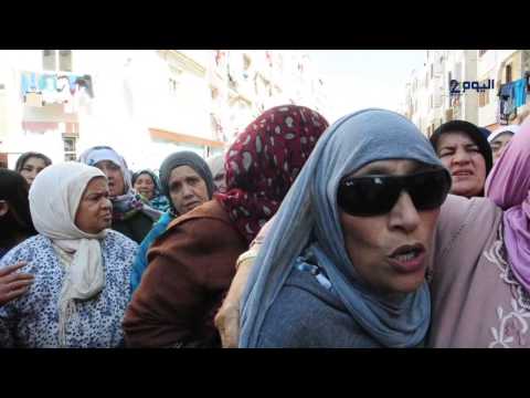 شاهد احتجاجات عائلات ضحايا فاجعة طانطان