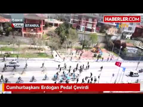 بالفيديو أردوغان يقلد لرئيس السيسي ويسابق مساعديه بـالدراجة