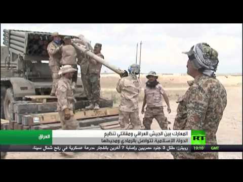 شاهد تواصل المعارك بين الجيش العراقي وداعش في الرمادي